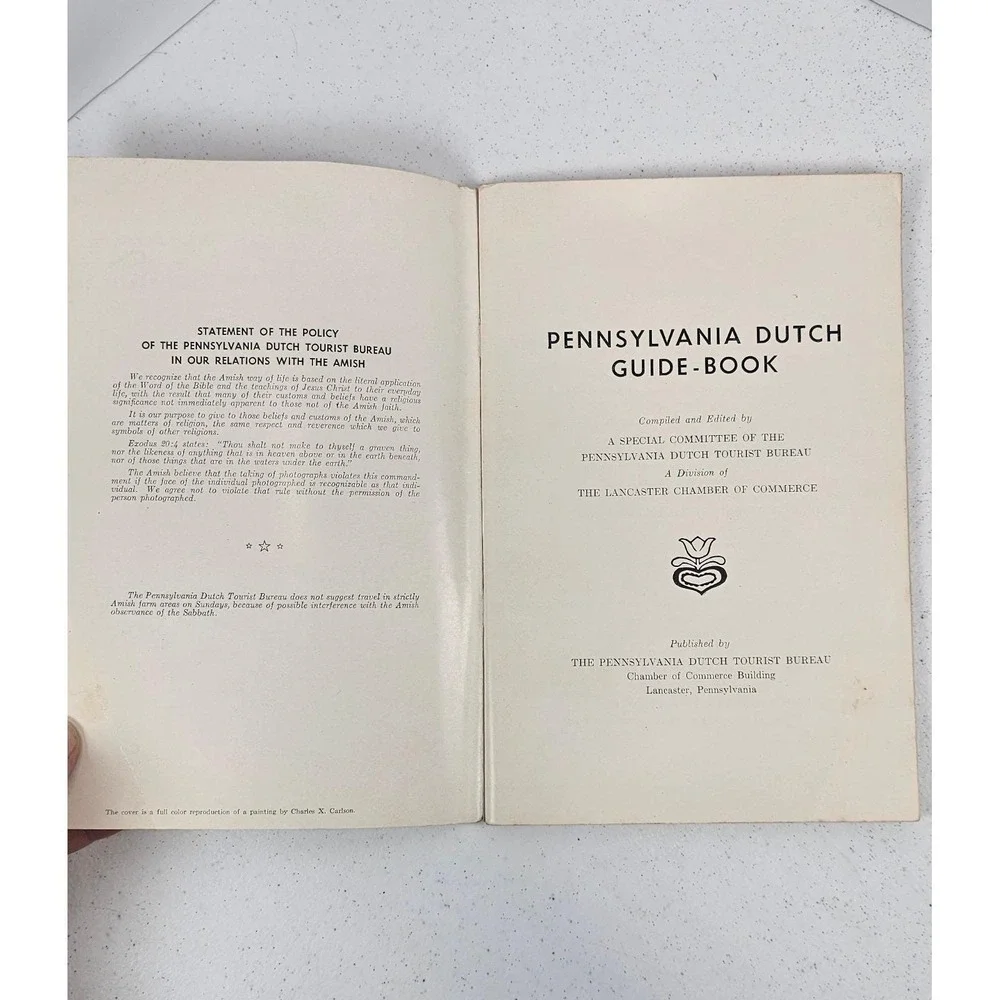 1959 Pennsylvania Dutch Guide‎ Book Amish Lancaster PA Travel Vintage
